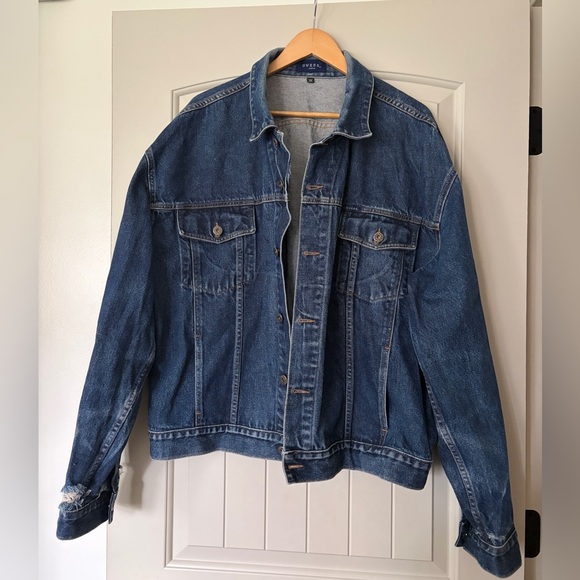 Vintage Guess Jeans Denim Oversized Trucker Jacket Cotton Made in USA - Size 3X